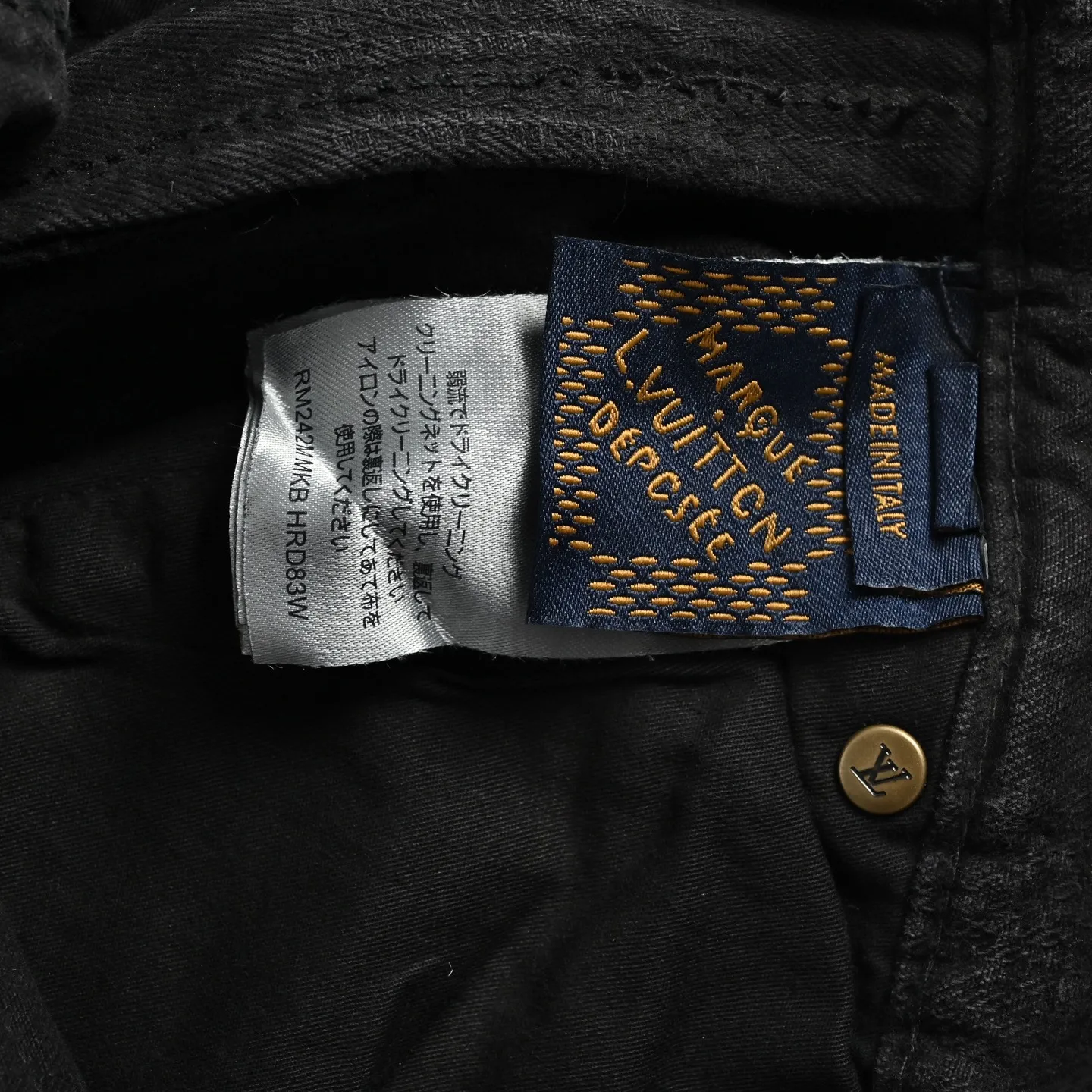 Louis Vuitton/Louis Vuitton dark checkerboard jeans